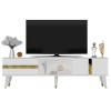 TV Stand Vania - White, Gold White
Gold