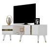 TV Stand Vania - White, Gold White
Gold