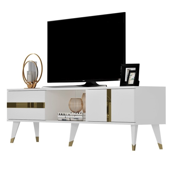 TV Stand Vania - White, Gold White
Gold TV Stand Vania - White, Gold White
Gold