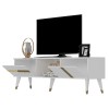 TV Stand Vania - White, Gold White
Gold