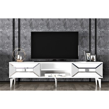 TV Stand Yumedi - White, Silver White
Silver