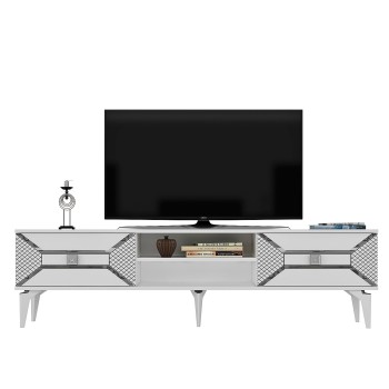 TV Stand Yumedi - White, Silver White
Silver