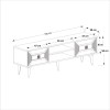 TV Stand Yumedi - White, Silver White
Silver