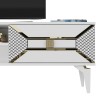 TV Stand Yumedi - White, Gold White
Gold