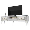 TV Stand Yumedi - White, Gold White
Gold