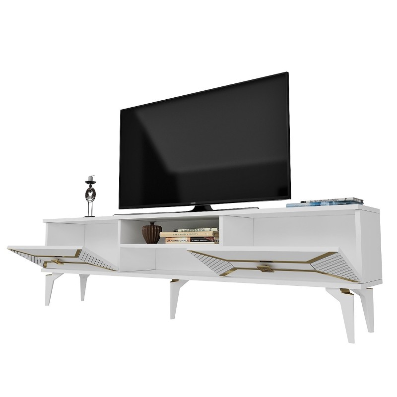 TV Stand Yumedi - White, Gold White
Gold