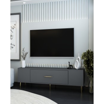 TV Stand Dekos - Anthracite, Gold Anthracite
Gold