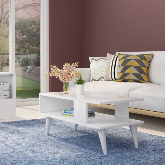 Coffee Table Ayca - White White Coffee Table Ayca - White White