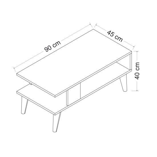 Coffee Table Ayca - White White Coffee Table Ayca - White White