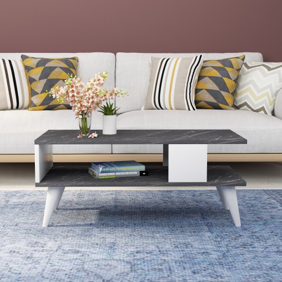 Coffee Table Ayca - Black, White Black
White Coffee Table Ayca - Black, White Black
White
