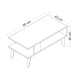 Coffee Table Ayca - Black, White Black
White Coffee Table Ayca - Black, White Black
White