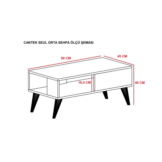 Coffee Table Seul - Sapphire, White Sapphire
White
