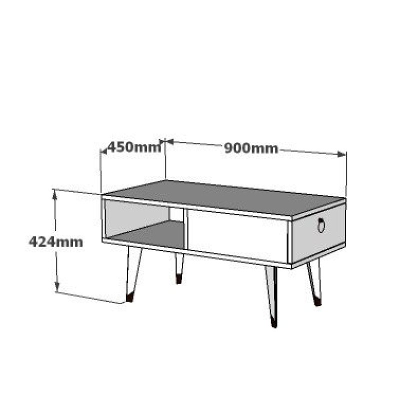 Coffee Table Delux - Sapphire, White Sapphire
White