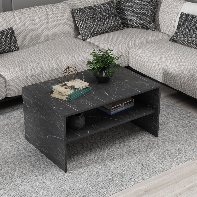 Coffee Table Apollon - Black Black Marble
