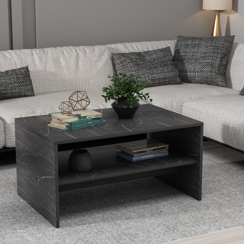 Coffee Table Apollon - Black Black Marble