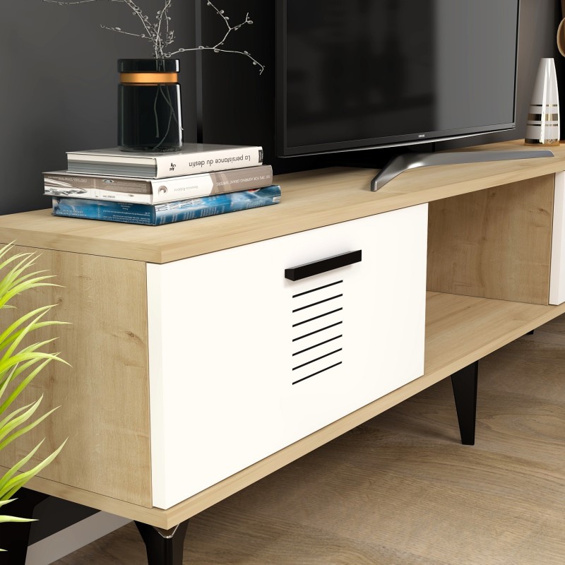 TV Stand Asimo - Sapphire Oak, White Sapphire Oak
White