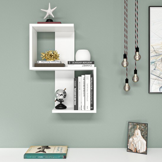 Wall Shelf Octa - White White