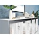 Μπουφές Bare - Χρώμα Λευκό & Ασημί - 150x80x40εκ Μπουφές Bare - Χρώμα Λευκό & Ασημί - 150x80x40εκ