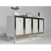 Hanah Home Console Bare - White, Gold WhiteGold