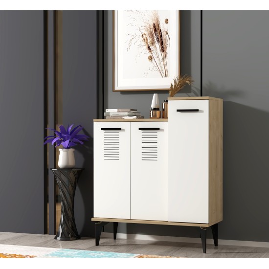 Shoe Cabinet Asimo - Sapphire Oak, White Sapphire Oak
White