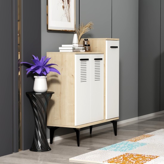 Shoe Cabinet Asimo - Sapphire Oak, White Sapphire Oak
White