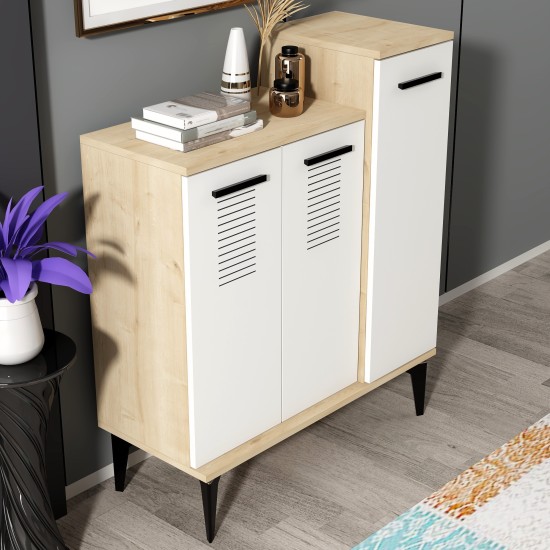 Shoe Cabinet Asimo - Sapphire Oak, White Sapphire Oak
White