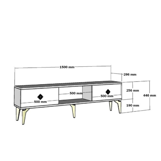 TV Stand Nil - Anthracite, Silver Anthracite
Silver