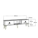 TV Stand Nil - White, Gold White
Gold TV Stand Nil - White, Gold White
Gold