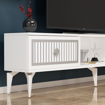 TV Stand Nil - White, Silver White
Silver