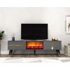 TV Stand Vania Fireplace - Anthracite, Gold Anthracite
Gold