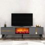 TV Stand Vania Fireplace - Anthracite, Gold Anthracite
Gold