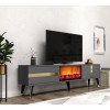 TV Stand Vania Fireplace - Anthracite, Gold Anthracite
Gold