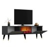 TV Stand Vania Fireplace - Anthracite, Gold Anthracite
Gold