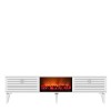 TV Stand Arona Fireplace - White White