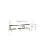 TV Stand Arona Fireplace - White White