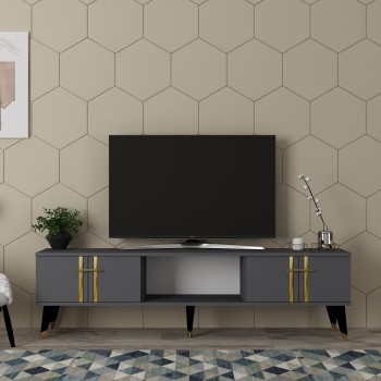 TV Stand Asel - Anthracite, Gold Anthracite
Gold