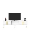 TV Stand Asel - White, Gold White
Gold