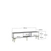 TV Stand Asel - White, Gold White
Gold