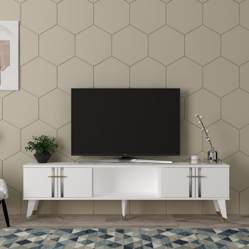 TV Stand Asel - White, Silver White
Silver