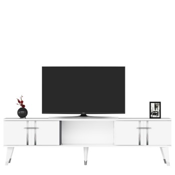 TV Stand Asel - White, Silver White
Silver