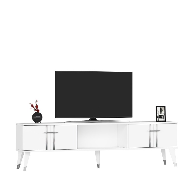 TV Stand Asel - White, Silver White
Silver