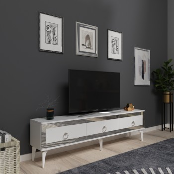 TV Stand Ponny - White, Silver White
Silver