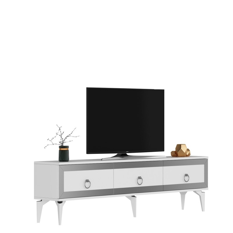 TV Stand Ponny - White, Silver White
Silver