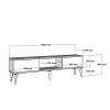 TV Stand Ponny - White, Silver White
Silver