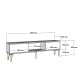 TV Stand Ponny - White, Silver White
Silver