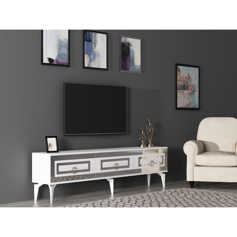 TV Stand Karya - White, Silver White
Silver