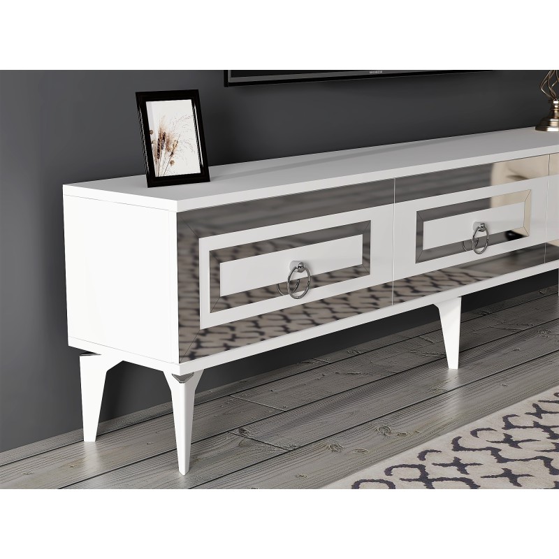 TV Stand Karya - White, Silver White
Silver