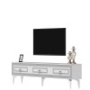 TV Stand Karya - White, Silver White
Silver