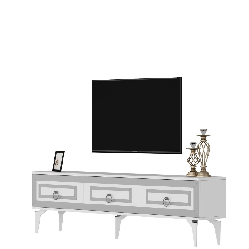 TV Stand Karya - White, Silver White
Silver