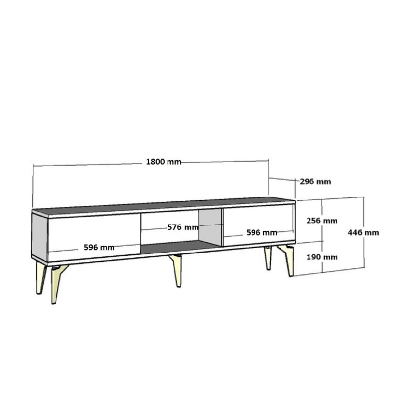 TV Stand Karya - White, Silver White
Silver